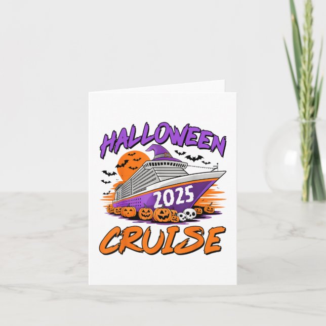 Tarjeta Cruise Halloween 2025 Halloween Trip Family Cruisi (Anverso)