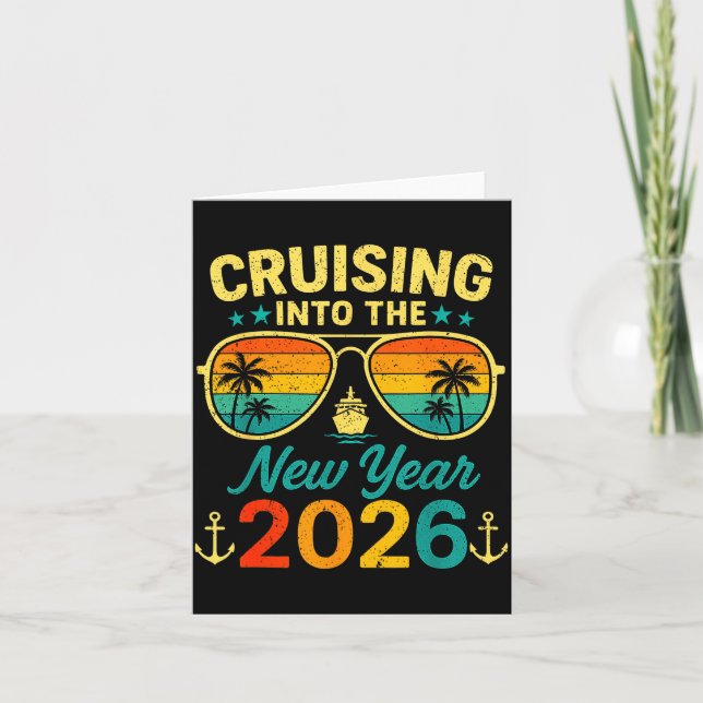 Tarjeta Cruise Into New Year 2026 Bringing New Year Togeth (Anverso)