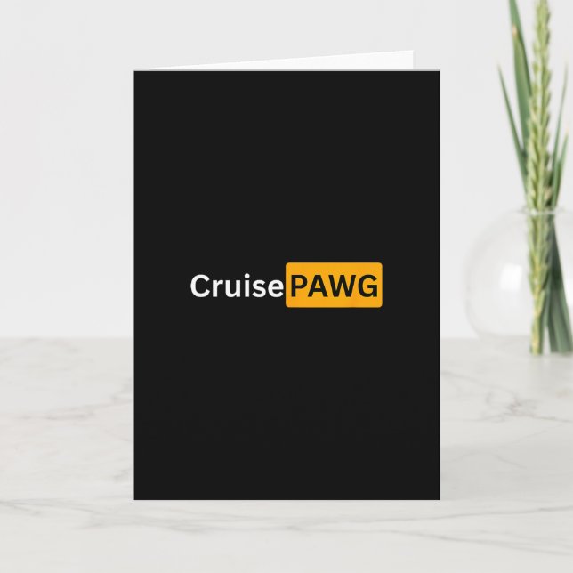 Tarjeta Cruise Pawg - Y Cruising Bon Voyage Regalos  (Anverso)