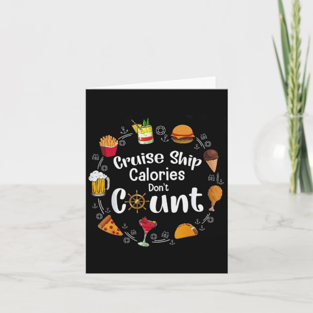 Tarjeta Cruise Ship Calories Don't Count  (Anverso)