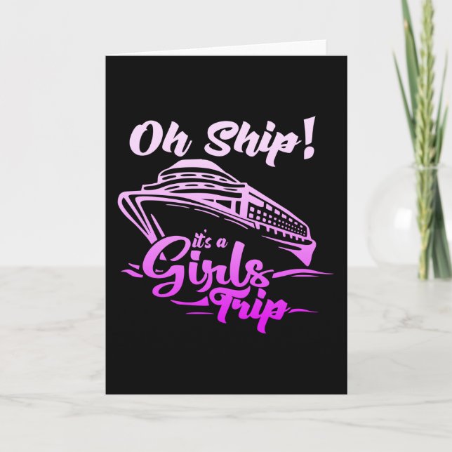 Tarjeta Cruise Ship Girls Trip Vacation Sea Yoyage (Anverso)