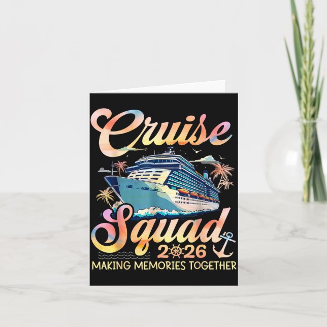 Tarjeta Cruise Squad 2026 Family Group Matching Summer Vac (Anverso)