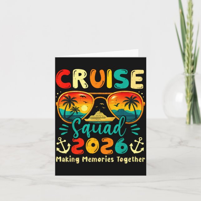 Tarjeta Cruise Squad 2026 Family Group Matching Summer Vac (Anverso)