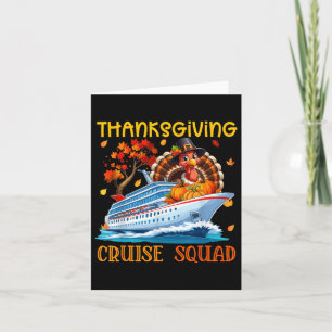 Tarjeta Cruise Squad de Acción de Gracias Turquía Fall Pum