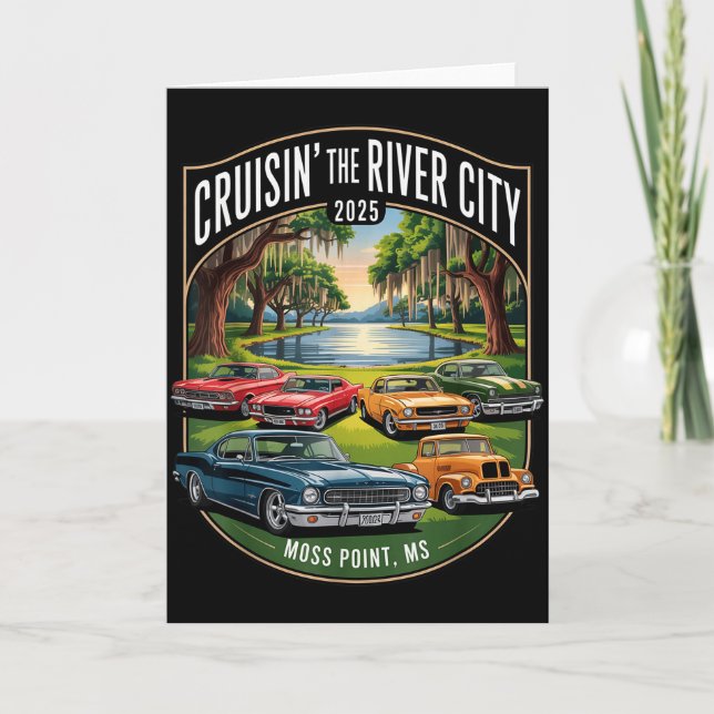 Tarjeta Cruisin The River City 2025 Moss Int Ms Clic Car D (Anverso)