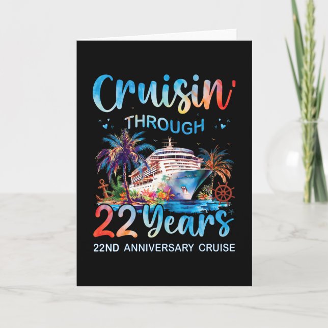 Tarjeta Cruisin Through 22 Years 22nd Anniversary Cruise T (Anverso)