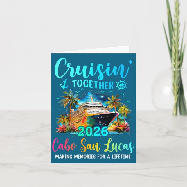 Tarjeta Cruisin' Together Cabo San Lucas 2026 Family Cruis (Anverso)