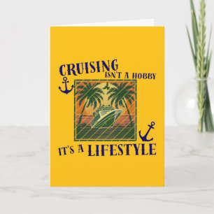 Tarjeta Cruising Es Un Estilo De Vida Tema De Vacaciones E