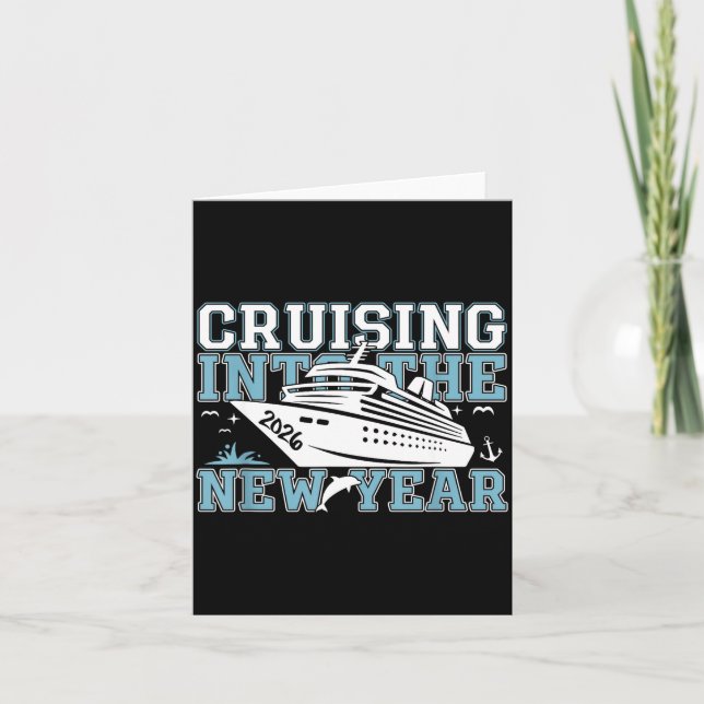 Tarjeta Cruising Into 2026 The New Year Eve Party Family T (Anverso)
