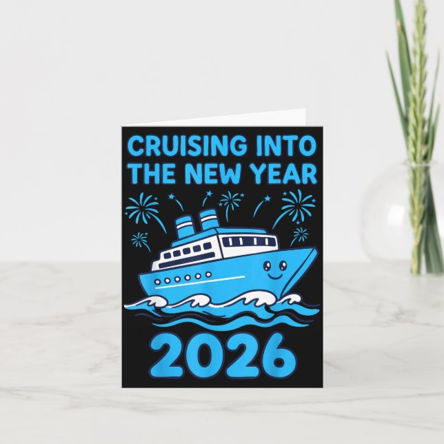 Tarjeta Cruising Into The New Year 2026 Celebration  (Anverso)
