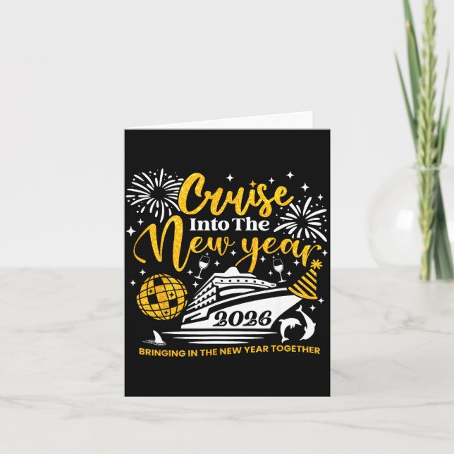 Tarjeta Cruising Into The New Year 2026 Happy New Year 202 (Anverso)
