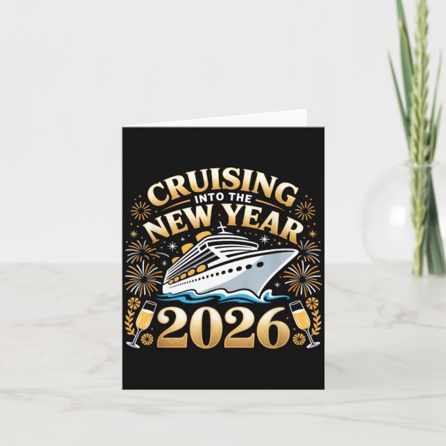 Tarjeta Cruising Into The New Year 2026 Happy New Year 202 (Anverso)