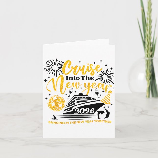 Tarjeta Cruising Into The New Year 2026 Happy New Year 202 (Anverso)