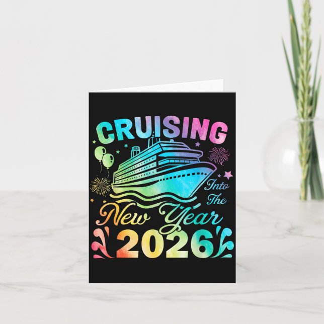 Tarjeta Cruising My Way Into 2026 Happy New Year Anchor Fa (Anverso)