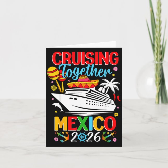Tarjeta Cruising Together Cruise Trip Mexico 2026 For Fami (Anverso)