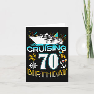 Tarjeta Cruizando en mi equipo de cumpleaños número 70 año