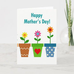 Tarjeta crujiente de feliz día de la madre