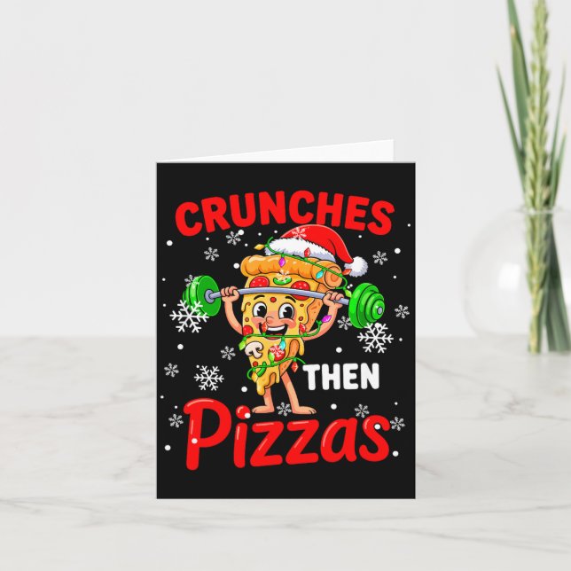 Tarjeta Crunches Then Zzas Xmas Santa Zza Weightlifting Gy (Anverso)