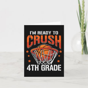 Tarjeta Crush 4º grado de baloncesto de vuelta a la escuel