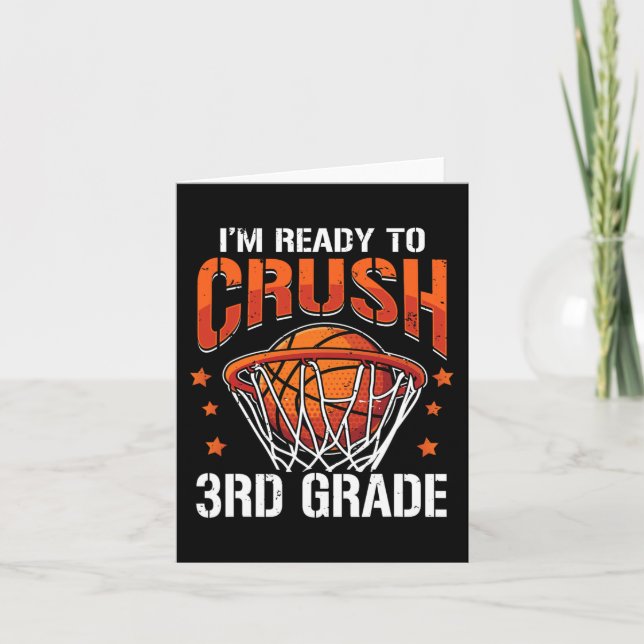 Tarjeta Crush baloncesto de tercer grado de vuelta a los e (Anverso)