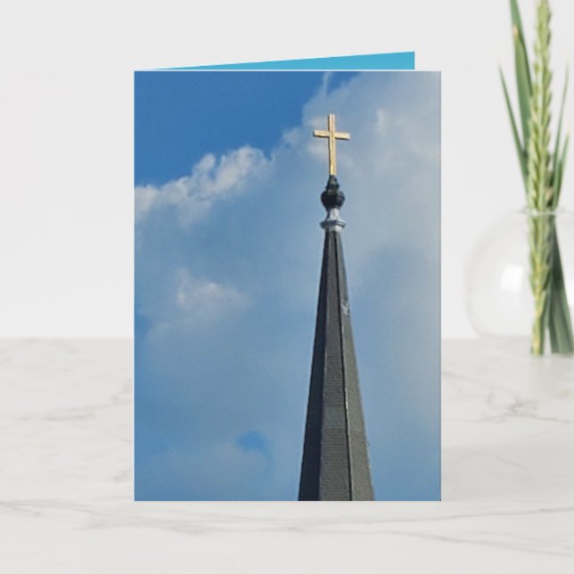 Tarjeta Cruz Blank de la iglesia bonito (Anverso)