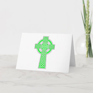 Tarjeta Cruz céltica verde