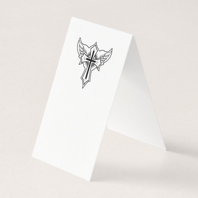 Tarjeta Cruz cristiana (Reverso)