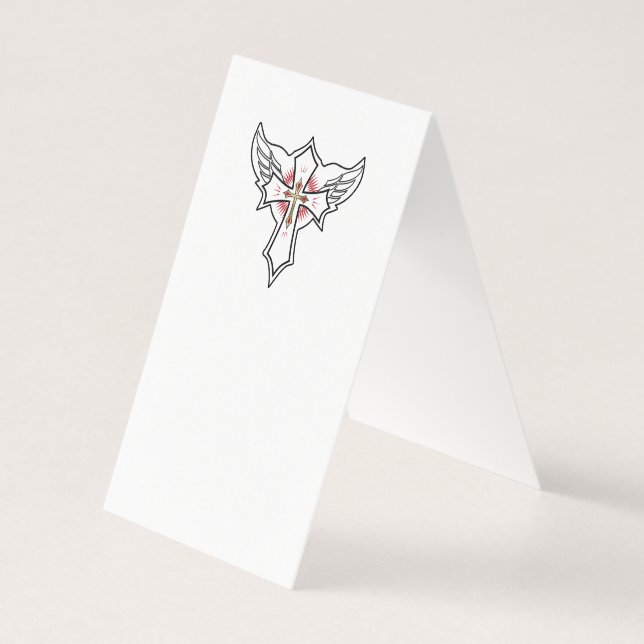 Tarjeta Cruz cristiana (Reverso)