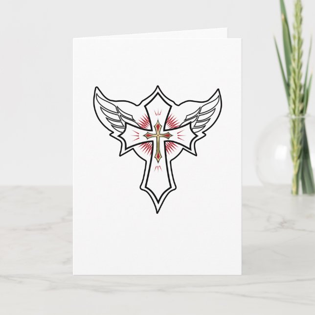 Tarjeta Cruz cristiana (Anverso)