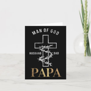 Tarjeta Cruz Cristiana Día del Padre Papá Esposo Padre Dio