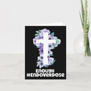 Tarjeta Cruz Cristiana Sobredosis Cinta Morada Sobredosis 