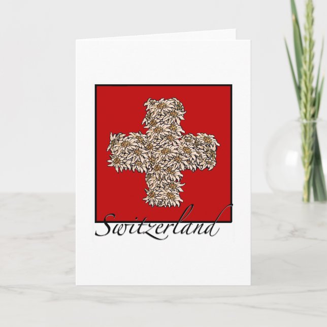 Tarjeta Cruz de Edelweiss del suizo (Anverso)
