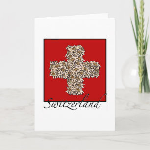 Tarjeta Cruz de Edelweiss del suizo