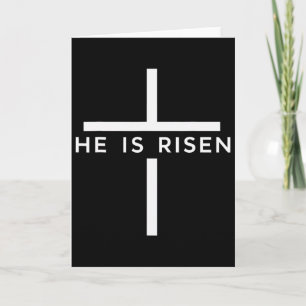 Tarjeta Cruz de fe Jesús Resurrección Cristianos 