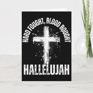 Tarjeta Cruz de Halleluja comprada con sangre duramente lu