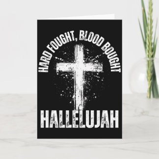 Tarjeta Cruz de Halleluja comprada con sangre duramente lu