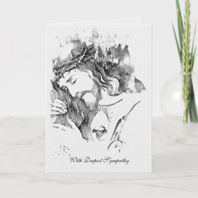 Tarjeta Cruz de la misa de la simpatía tradicional católic (Anverso)