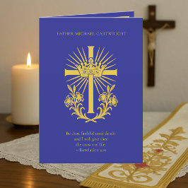 Tarjeta Cruz de Ordenación Aniversario Jubileo Sacerdote C