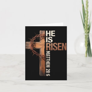Tarjeta cruz de pascua él ha resucitado jesus cristianos h
