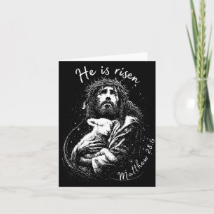 Tarjeta Cruz de Pascua Jesús Resucitado Cristiano Hombres
