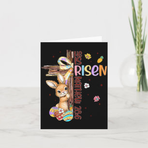 Tarjeta Cruz de Pascua Jesús Resucitado Cristiano Hombres