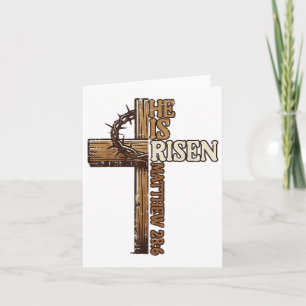 Tarjeta Cruz De Pascua Se Levanta Jesús Hombres Cristianos