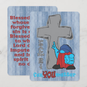 Tarjeta Cruz de Piedra Cuz Usted Importa Salm 32 1