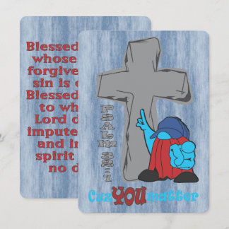 Tarjeta Cruz de Piedra Cuz Usted Importa Salm 32 1