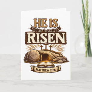Tarjeta Cruz Él Ha Resucitado Jesús Religioso Pascua Crist