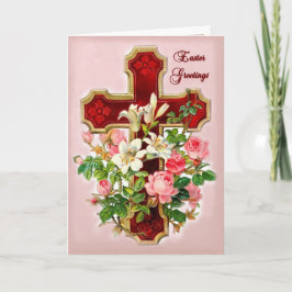 Tarjeta Cruz floral