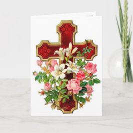Tarjeta Cruz Floral