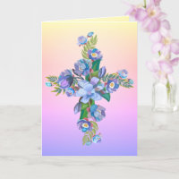 Tarjeta Cruz Floral