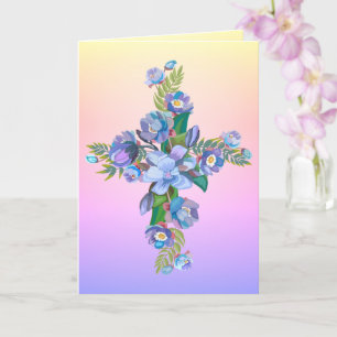Tarjeta Cruz Floral