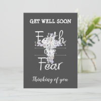 Cruz floral con cita cristiana Get Well Card